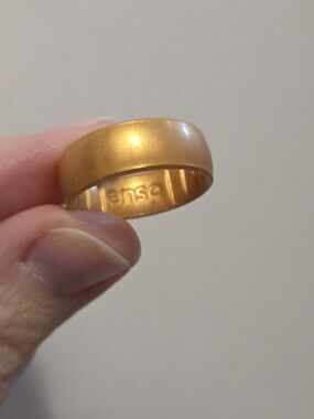 Enso Elements Classic Silicone Band Ring Gold Size 7 Unisex Women's Men's